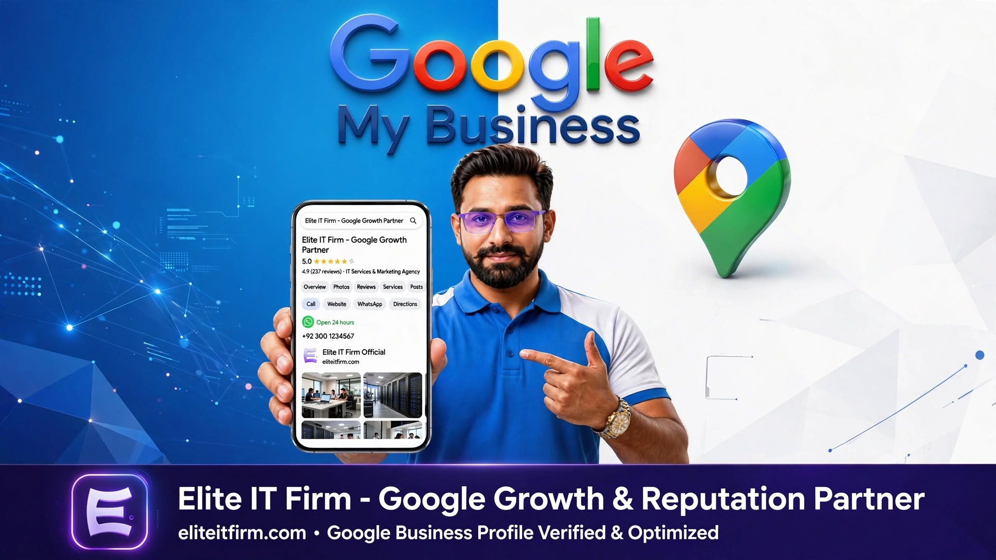 Google Business Profile local search and Maps visibility visualization